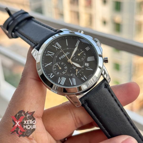 Fossil Chronograph | Silver Black