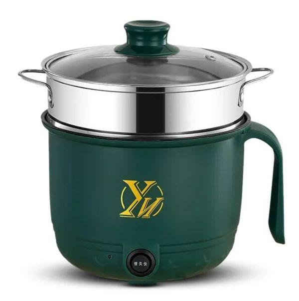 YN Electric Cooking Pot Double Deck–18cm – Green Color .
