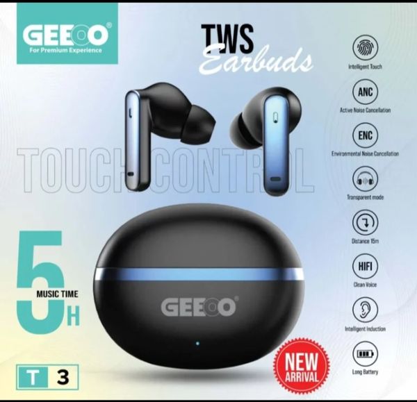 Geeoo T3 ANC ENC TWS Earbuds - Image 2
