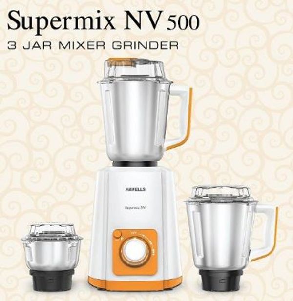 Havells SuperMix NV 700-Watt Mixer Grinder (Orange)