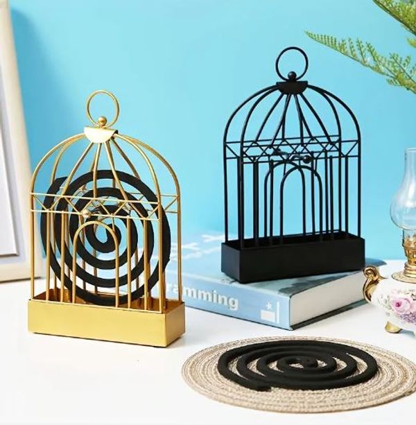 Metal Mosquito Coil Holder – Gold Color