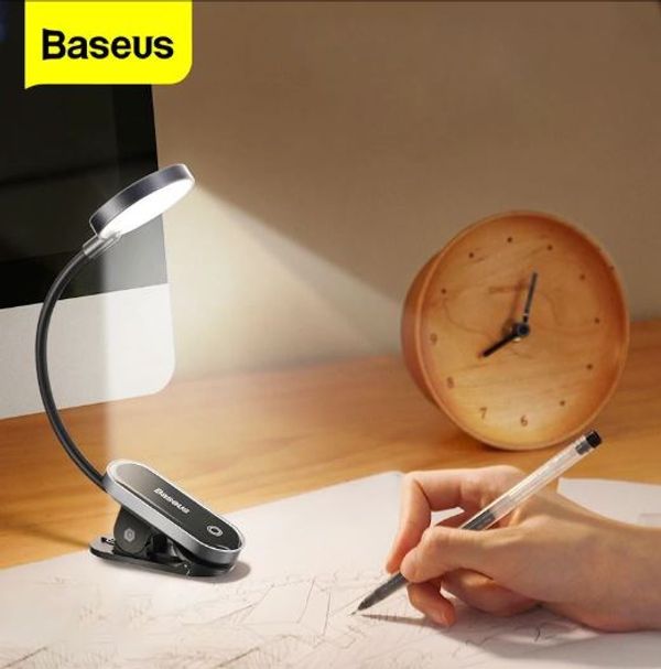 Baseus Rechargeable Mini Clip Lamp For Book Reading, Aquarium, Laptop Keybaord Light Portable And Useful (DGRAD-0G)