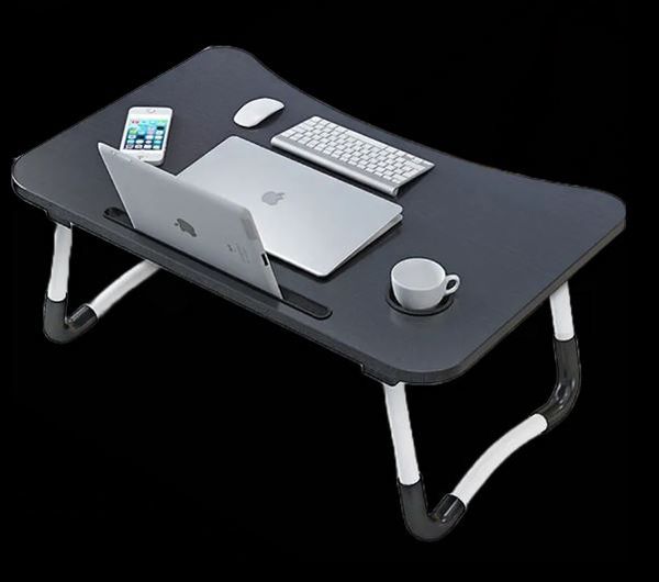Multifunctional Portable & Foldable Laptop Table – Black Color