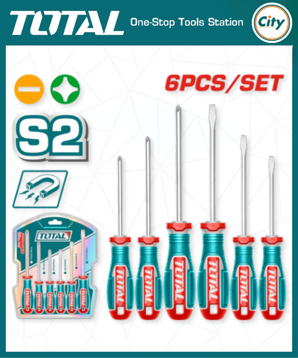 ৬ পিস স্ক্র ড্রাইভার সেট প্রিমিয়াম মানের Total Tools