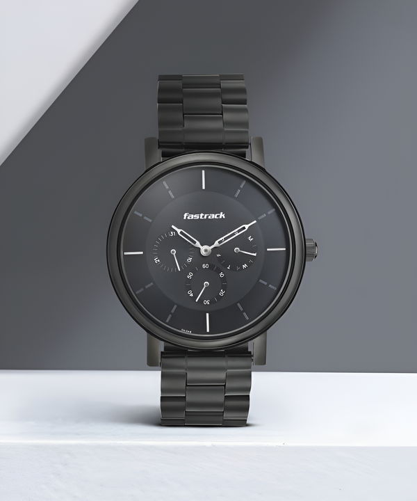 Fastrack Black Exclusive Analog Watch - For Men