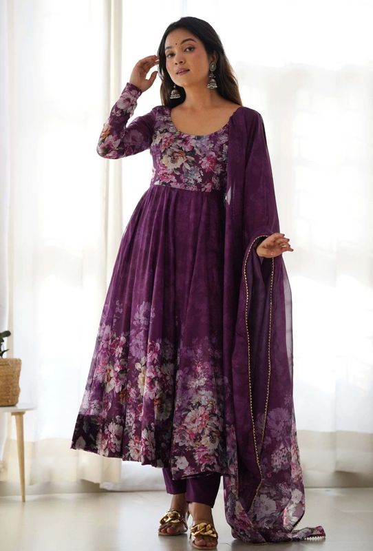 Viral Anarkali Three piece