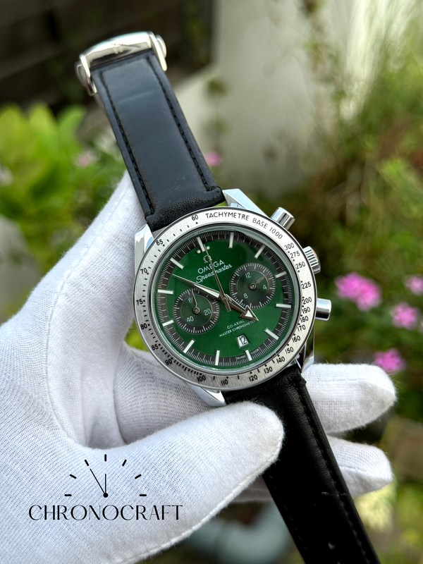 Omega Speedmaster '57 Green dial-Black Belt AA