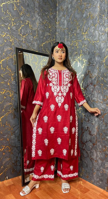 প্রিমিয়াম কটন এমব্রয়ডারি রেডিমেড টু-পিস সেট