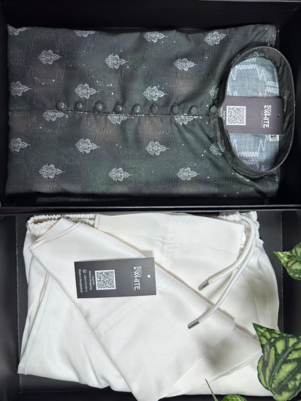 Dark Green with Floral Pattern