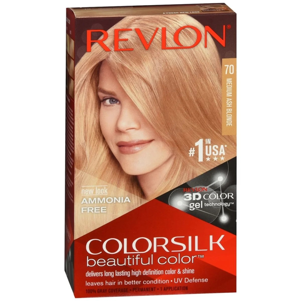 Revlon Colorsilk Beautiful Hair Color - 70 Medium Ash Blonde