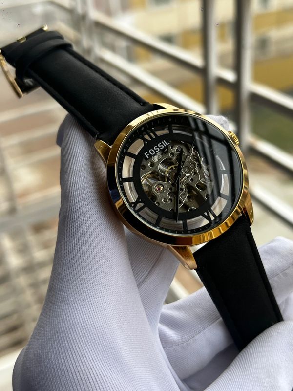 Fossil Auto Full Black Golden Case