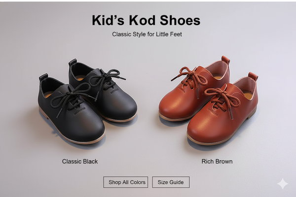 Kids Leather Lace-Up Stylish & Comfortable Formal Shoes (1 to 3 years) for yours ANGEL