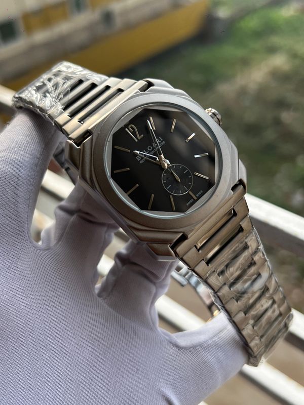 Bvlgari 60Sec Matte Black Dial Silver M CH