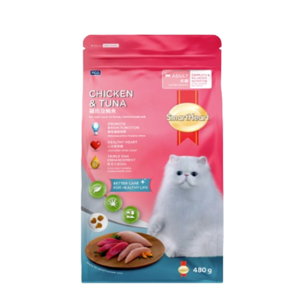 SmartHeart Adult Cat Food Chicken & Tuna Flavor