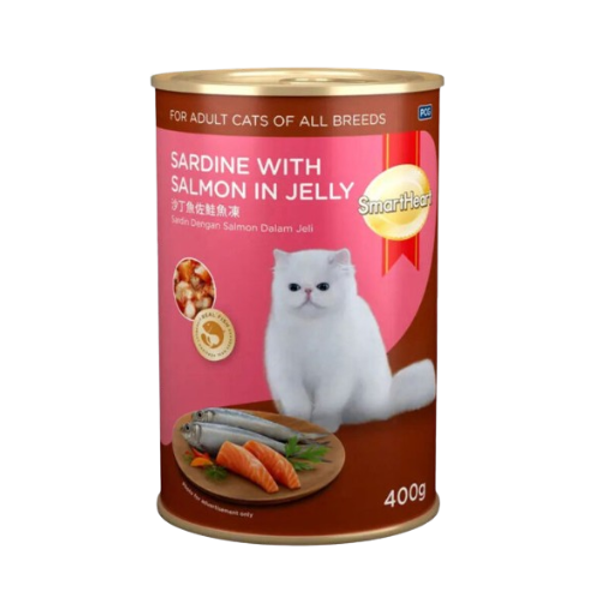 SmartHeart Adult Cat Food Sardine & Salmon In Jelly (Can)