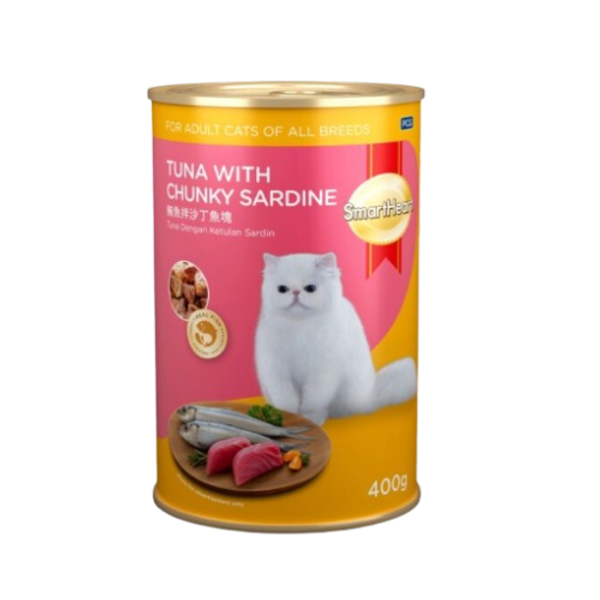 SmartHeart Adult Cat Food Tuna With Chunky Sardine (Can)