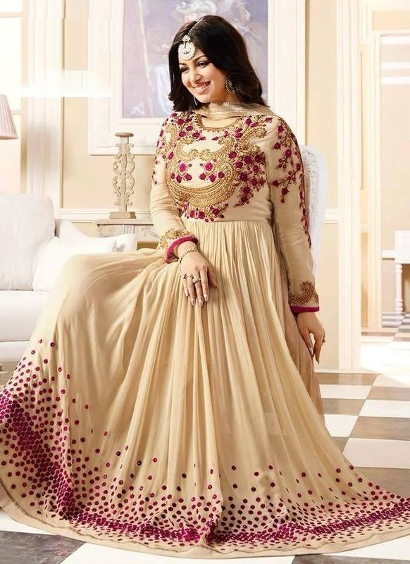 Semi –Embroidery & Sequence Work Party dress