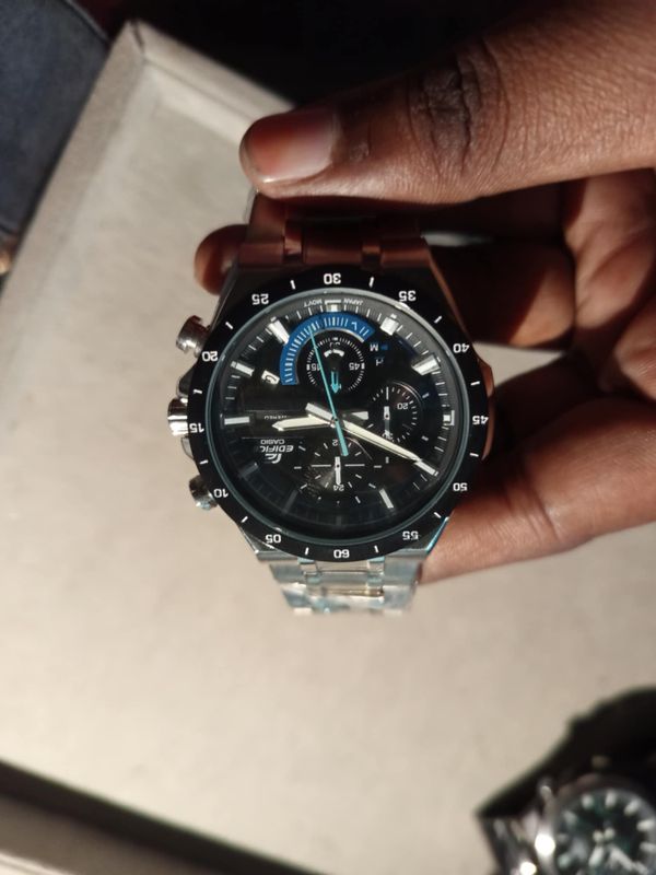 EDIFICE Silver CH Black Dial AAA GRADE