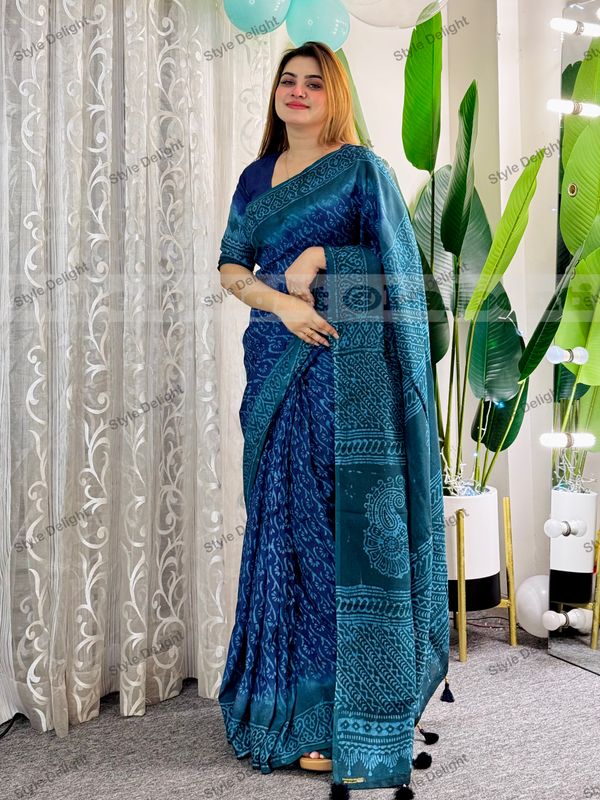 সিল্ক ভেজিটেবল ডাই শাড়ি
