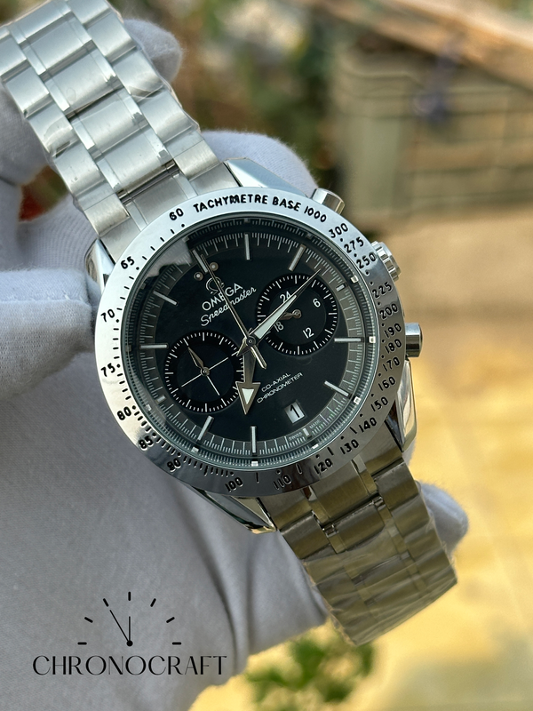 Omega Speedmaster Broad Arrow Two-Chrono Chronograph Black dial AA