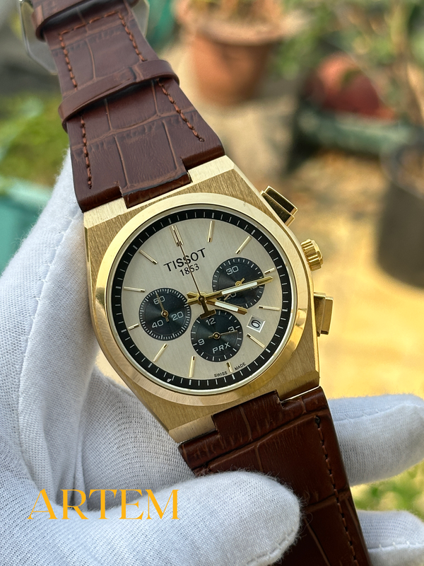 Tissot PRX Chronograph Leather Strap AA