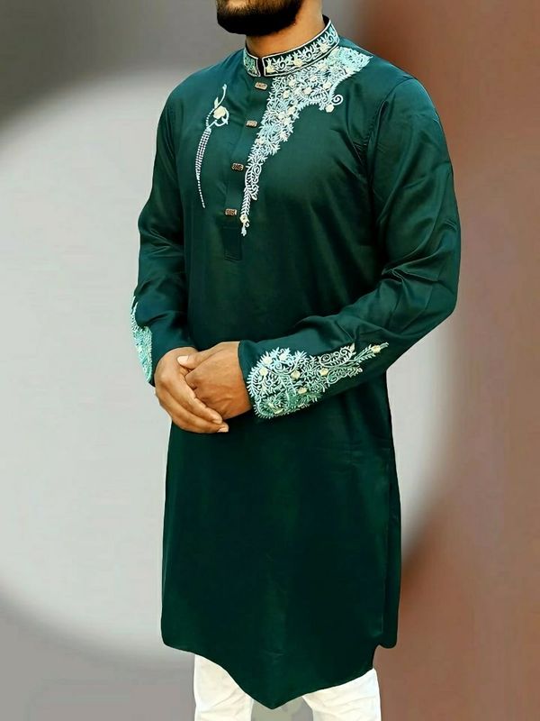 Soft Cotton Embroidery Panjabi