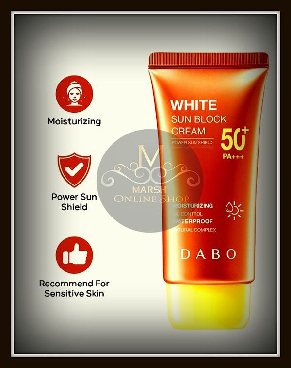 👉🔰DABO White Sunblock Cream Power Sun Shield 50+ PA+++ (70ml) - Image 5