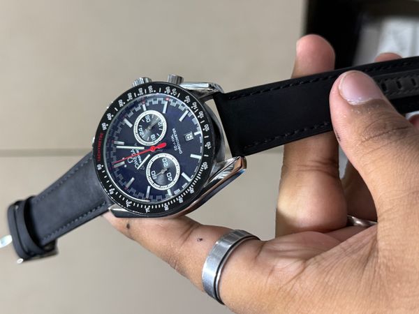 OMEGA SPEEDMASTER BLACK BELT BLACK DIAL RED HAND