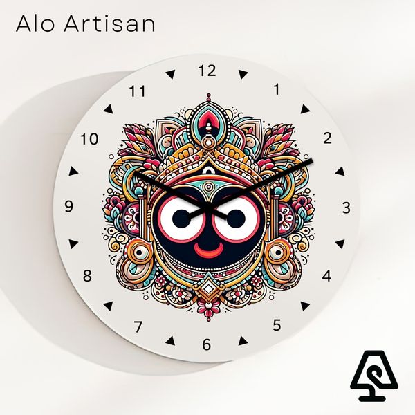 Lord Jogonnath White Theme Clock