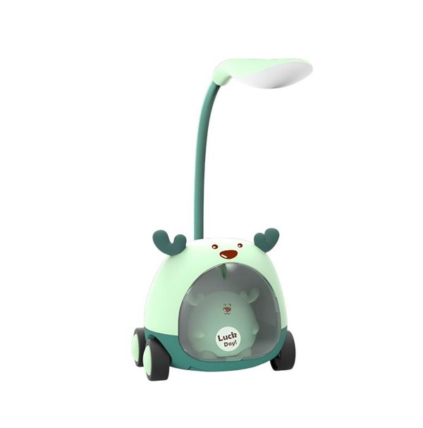 Foldable LED Study Lamp with Pen Holder & Sharpener for Kids