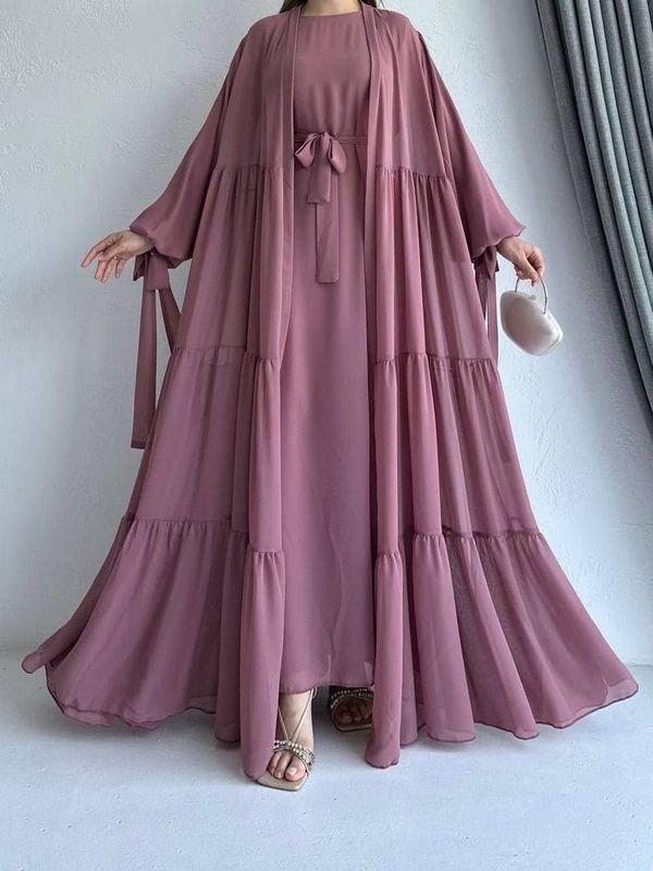 Takbir kuti borka dubai cherry fabrics - Image 2