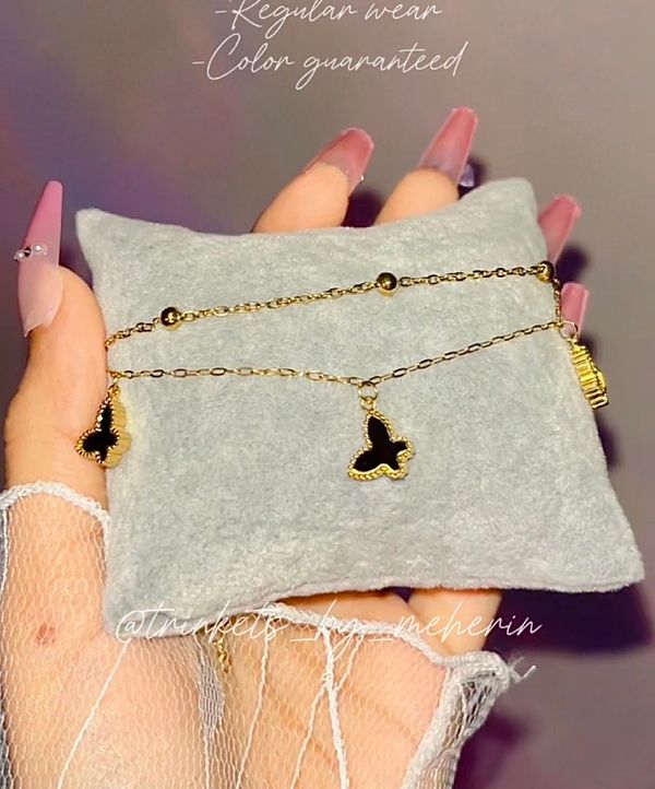 Double layer butterfly bracelet