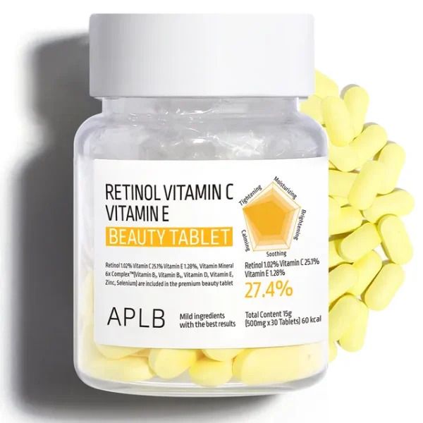 APLB Retinol Vitamin C Vitamin E Beauty Tablet – 500mg x 30 Tablets