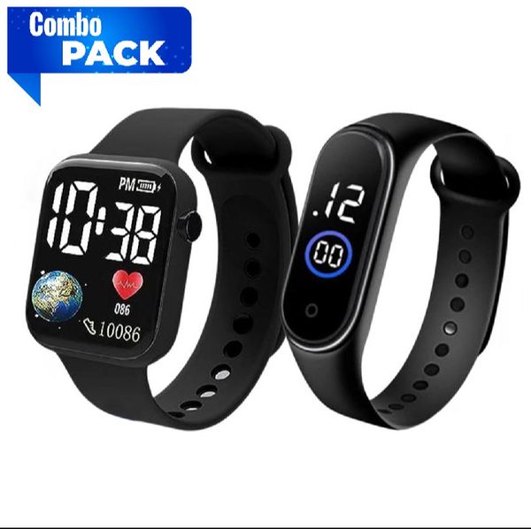 Combo Offer LED Digital Sports Watch and Ring Touch Watch
