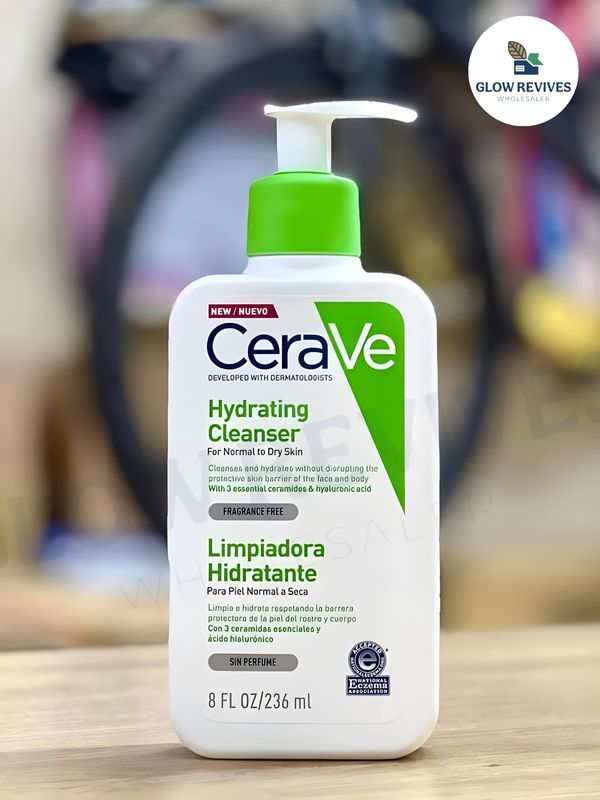 CeraVe Hydrating Cleanser For 𝐍𝐨𝐫𝐦𝐚𝐥 𝐓𝐨 𝐃𝐫𝐲 𝐒𝐤𝐢𝐧 (𝟐𝟑𝟔𝐦𝐥)