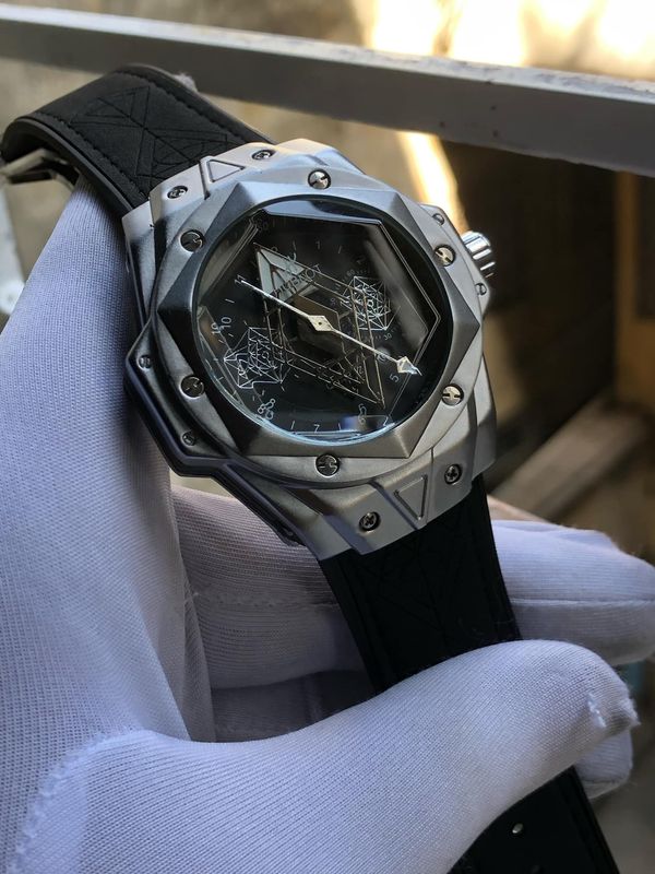 HUBLOT SANG BLEU BELT AA SILVER