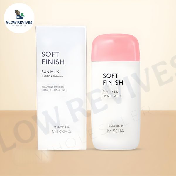 Missha Soft Finish Sun Milk 𝐒𝐮𝐧𝐬𝐜𝐫𝐞𝐞𝐧 𝐒𝐏𝐅𝟓𝟎+ 𝐏𝐀+++ (𝟕𝟎𝐦𝐥)