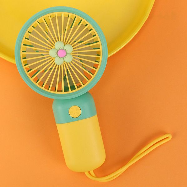 USB Rechargeable Mini Handheld Fan with Holder - Image 2