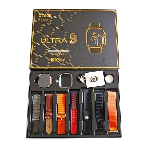 DT 900 Ultra 9 SmartWatch With Free 7 Straps.