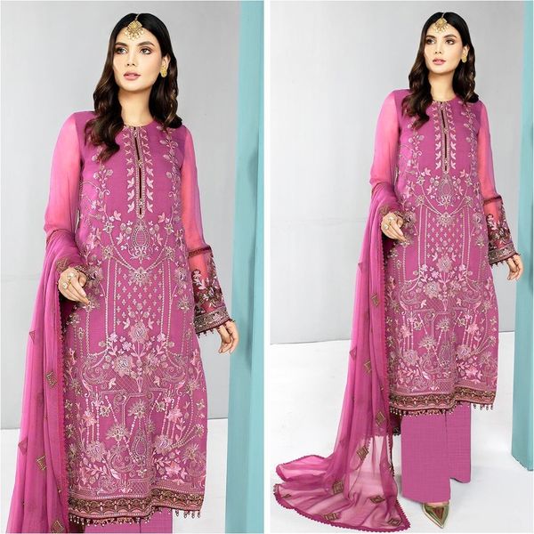Semi –Embroidery & Sequence Work Party dress