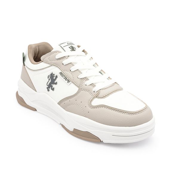 Red Tape Lifestyle Sneaker Shoes For Men - White and Cream
