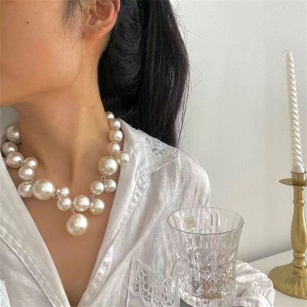Vintage Bohemian Big Pearl ChokerFREE SIZE