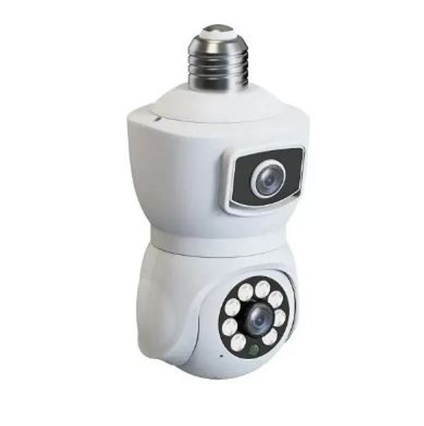 V380 E9 Dual Lens Bulb PTZ IP Camera- White Color