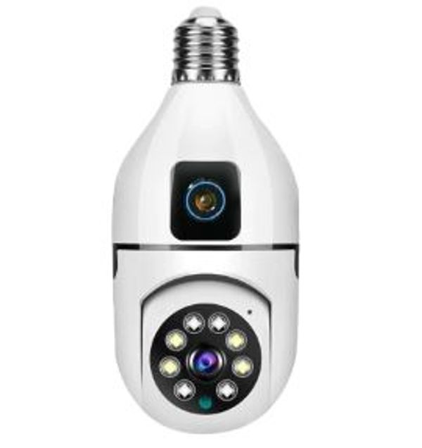 Dual Lens V380 Pro PTZ Bulb IP Night Vision Camera