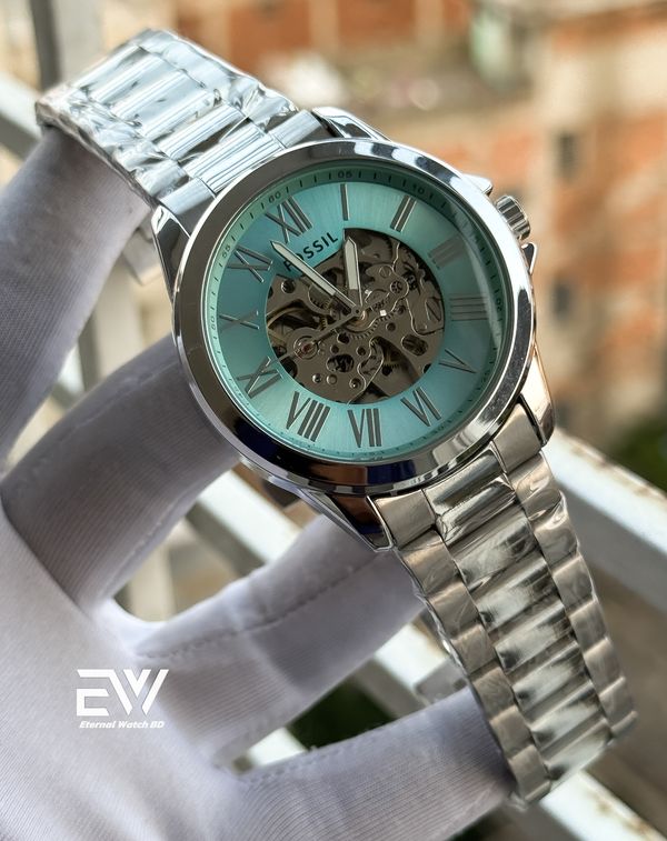 FOSSIL AUTOMATIC PASTE DIAL SILVER BODY