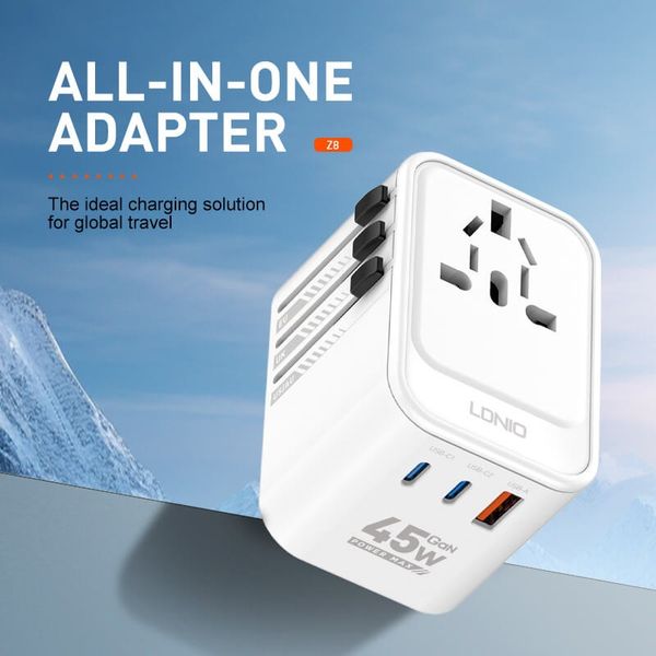 Ldnio Z8 45W Universal Travel Adapter