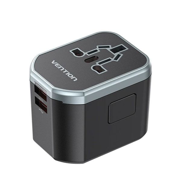 Vention 20W 3-Port USB (C + A + A) Universal Travel Adapter (FJCB0)