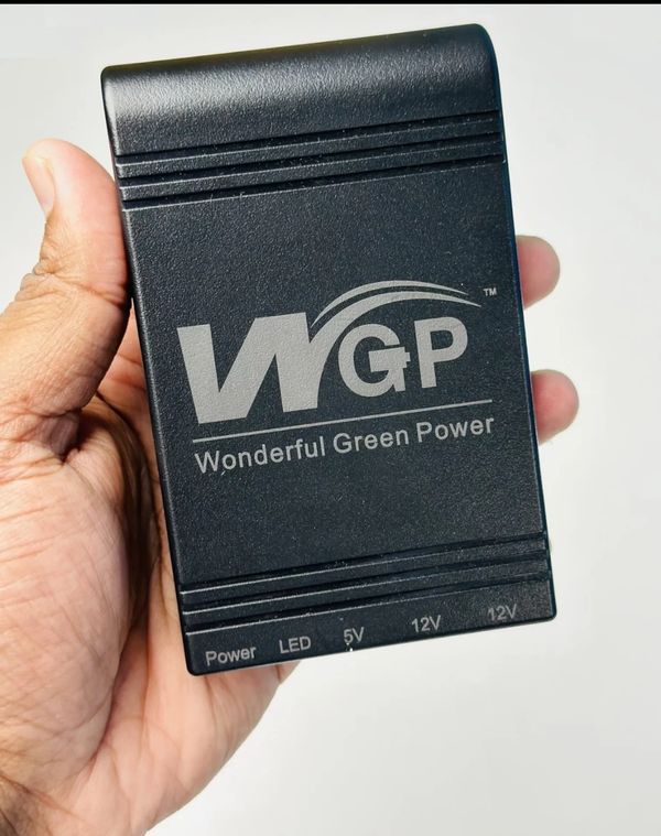 New Version WGP mini UPS 10400mAh – 5/12/12V – With 1 Year Warranty – Black
