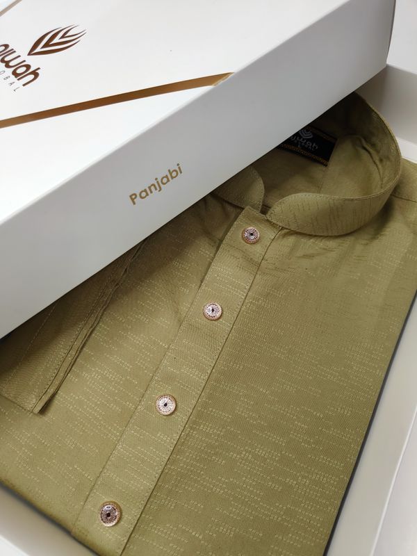 Ajwah Premium Olive Luxe Panjabi