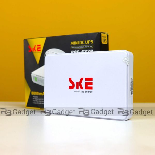 SKE 432P mini UPS for Router, ONU, Camera – 25 Watt 5v 9v 12v & PoE support 15/24v